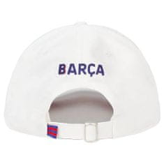 FotbalFans Kšiltovka FC Barcelona, bílá, síťovaná, 56-61 cm