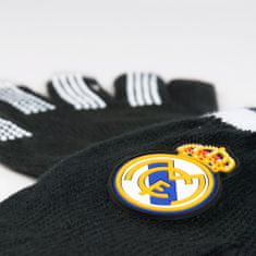 FotbalFans Rukavice Real Madrid FC, černo-bílé, protiskluzové, L/XL