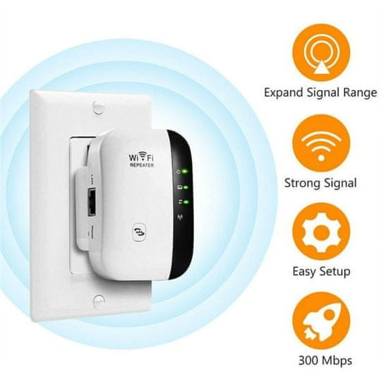 HOME & MARKER® Výkonný Zesilovač WiFi signálu, Extender WiFi | WIFIBOOST