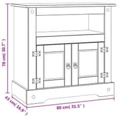 Vidaxl TV stolek mexická borovice Corona 80x43x78 cm