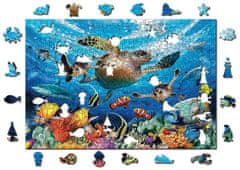 InnoVibe Wooden City Dřevěné puzzle Život v oceánu 2v1, 505 dílků EKO