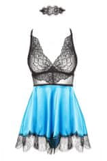 Beautynight Erotická košilka Eve chemise turquoise, tyrkysová, L/XL