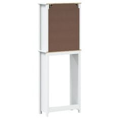Vidaxl Úložná skříňka nad toaletu BERG bílá 60 x 27 x 164,5 cm dřevo