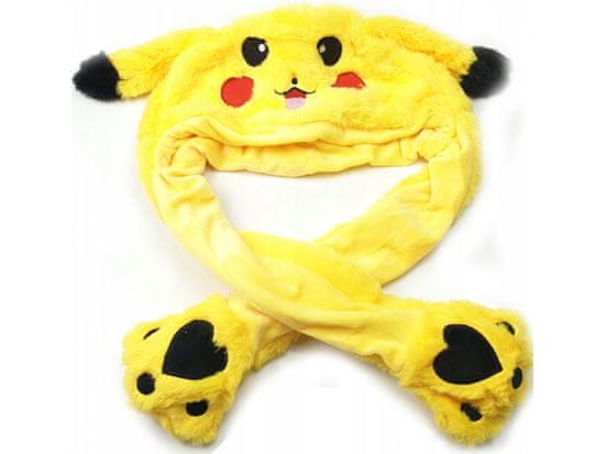 TopKing Čepice s pohyblivýma ušima PIKACHU