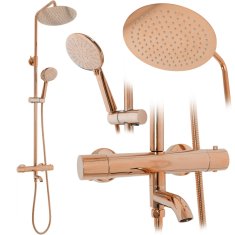 REA Lungo sprchový set s termostatem, rose gold REA-P6606 - Rea