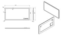 SAPHO NYX zrcadlo s LED osvětlením 1200x600mm NY120 - Sapho