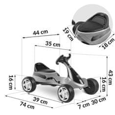 shumee Dětská šlapací motokára RK-595, červená