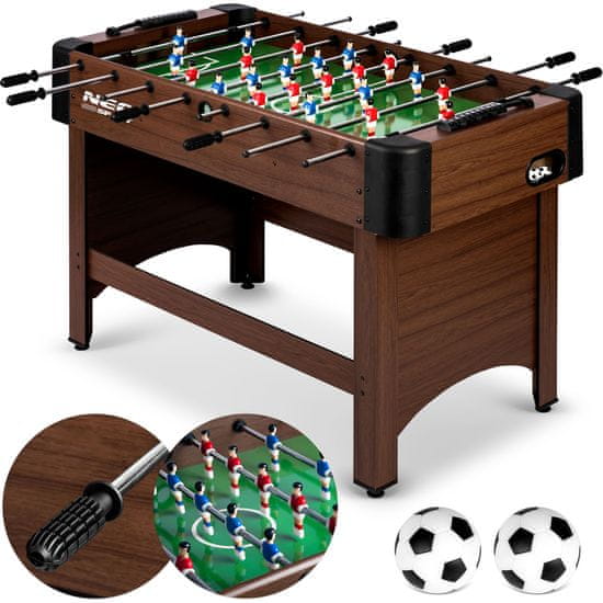 shumee Foosballový stůl Neosport 118x61x79 cm NS-804 tmavě hnědá