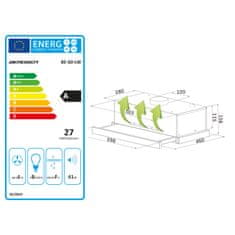 shumee Teleskopický kuchyňský digestoř Berdsen BE-60-LW 60 cm INOX