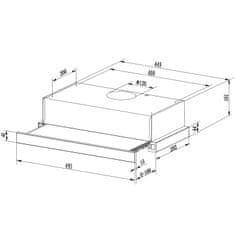 shumee Teleskopický odsavač par 50cm Inox BT-233