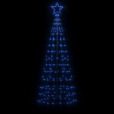 Vidaxl Vánoční stromek kužel s hroty 220 modrých LED 180 cm