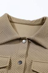 OMG! Dámská košilová bunda Colgrenore khaki XL