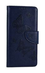 TopQ Pouzdro Xiaomi Redmi Note 12 knížkové Butterfly modré tmavé 112016