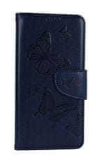TopQ Pouzdro Xiaomi Redmi Note 12S knížkové Butterfly modré tmavé 111957