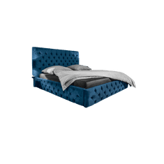 Invicta Interior (2866) PARIS luxusní postel 180x200cm modrý samet
