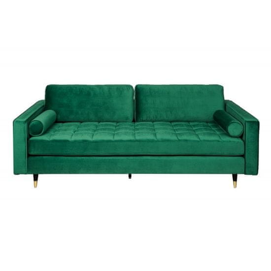 Invicta Interior (2694) COZY VELVET moderní pohovka zelený samet 225cm