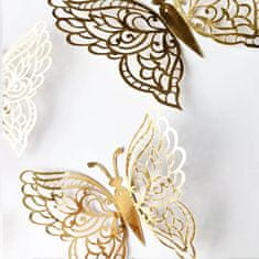 IZMAEL Motýli na stěnu Elegant-Zlatá KP28982
