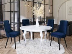 Veneti Čalouněná jídelní židle BILAR - černá / modrá