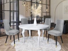 Veneti Čalouněná jídelní židle BILAR - černá / zlatá / světlá šedá
