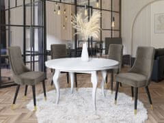 Veneti Čalouněná jídelní židle BILAR - černá / zlatá / tmavá šedá
