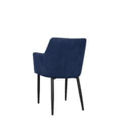 Veneti Čalouněná jídelní židle HAUMON - černá / modrá