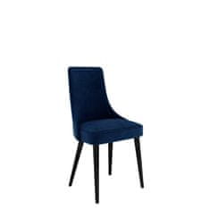 Veneti Čalouněná jídelní židle BILAR - černá / modrá