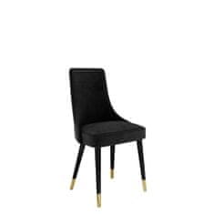 Veneti Čalouněná jídelní židle BILAR - černá / zlatá