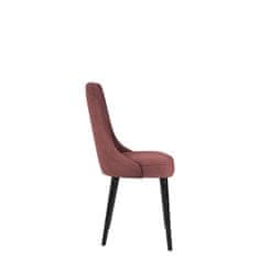 Veneti Čalouněná jídelní židle BILAR - černá / růžová