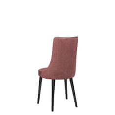 Veneti Čalouněná jídelní židle BILAR - černá / růžová