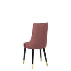 Veneti Čalouněná jídelní židle BILAR - černá / zlatá / růžová