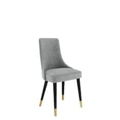 Veneti Čalouněná jídelní židle BILAR - černá / zlatá / světlá šedá