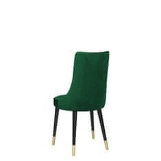 Veneti Čalouněná jídelní židle BILAR - černá / zlatá / zelená