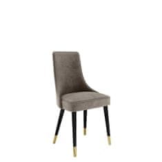 Veneti Čalouněná jídelní židle BILAR - černá / zlatá / tmavá šedá