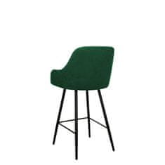 Veneti Čalouněná barová židle WUDSEN - černá / zelená