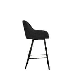 Veneti Čalouněná barová židle WUDSEN - černá