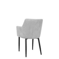 Veneti Čalouněná jídelní židle HAUMON - černá / světlá šedá