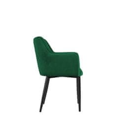 Veneti Čalouněná jídelní židle HAUMON - černá / zelená