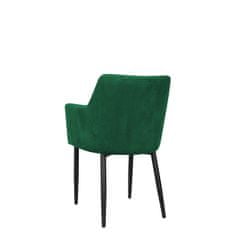 Veneti Čalouněná jídelní židle HAUMON - černá / zelená