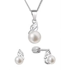 Evolution Group Půvabná sada šperků s pravými perlami 29046.1B (náušnice, řetízek, přívěsek)