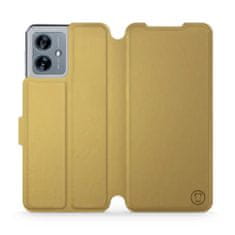 Mobiwear Flip pouzdro na mobil Motorola Moto G54 5G / Moto G54 5G Power Edition - C_GOS Gold&Gray