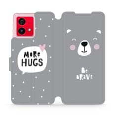 Mobiwear Flip pouzdro na mobil Motorola Moto G84 5G - MH06P Be brave - more hugs