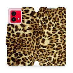 Mobiwear Flip pouzdro na mobil Motorola Moto G84 5G - VA33P Leopardí vzor