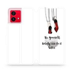 Mobiwear Flip pouzdro na mobil Motorola Moto G84 5G - M046P Be yourself