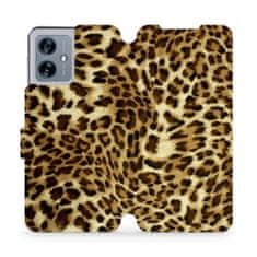 Mobiwear Flip pouzdro na mobil Motorola Moto G54 5G / Moto G54 5G Power Edition - VA33P Leopardí vzor