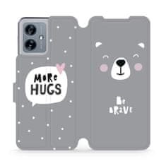 Mobiwear Flip pouzdro na mobil Motorola Moto G54 5G / Moto G54 5G Power Edition - MH06P Be brave - more hugs