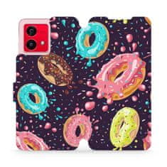 Mobiwear Flip pouzdro na mobil Motorola Moto G84 5G - VP19S Donutky