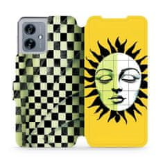 Mobiwear Flip pouzdro na mobil Motorola Moto G54 5G / Moto G54 5G Power Edition - VP56S Tvář slunce