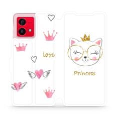 Mobiwear Flip pouzdro na mobil Motorola Moto G84 5G - MH03S Kočička princess