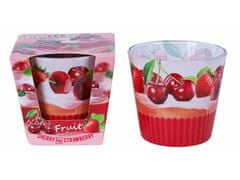 Bispol Bispol svíčka ve skle Cherry and strawberry fruits muffins 115g