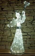 DecoLED Světelný anděl 122cm, studená bílá